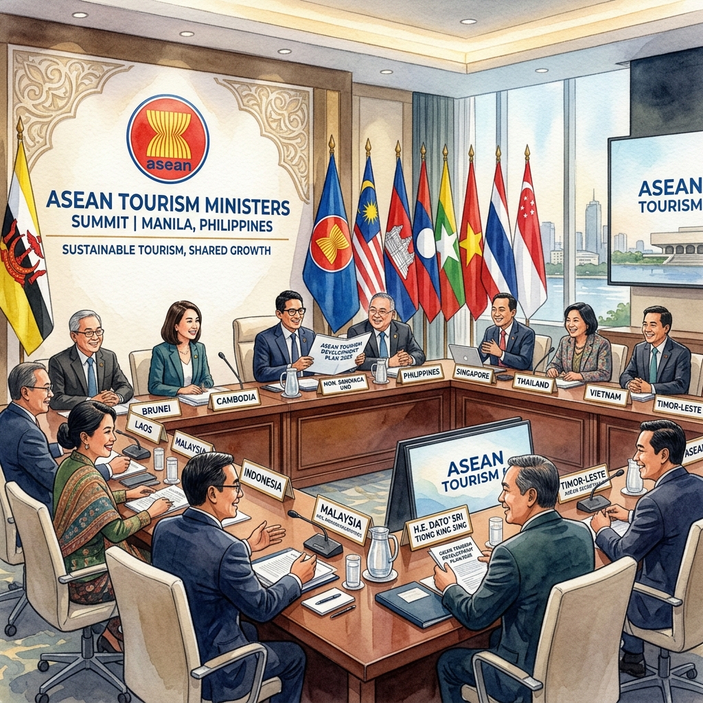 ASEAN観光大臣リトリート、マニラで開催、航空燃料高騰への対応と域内持続可能観光の加速で合意