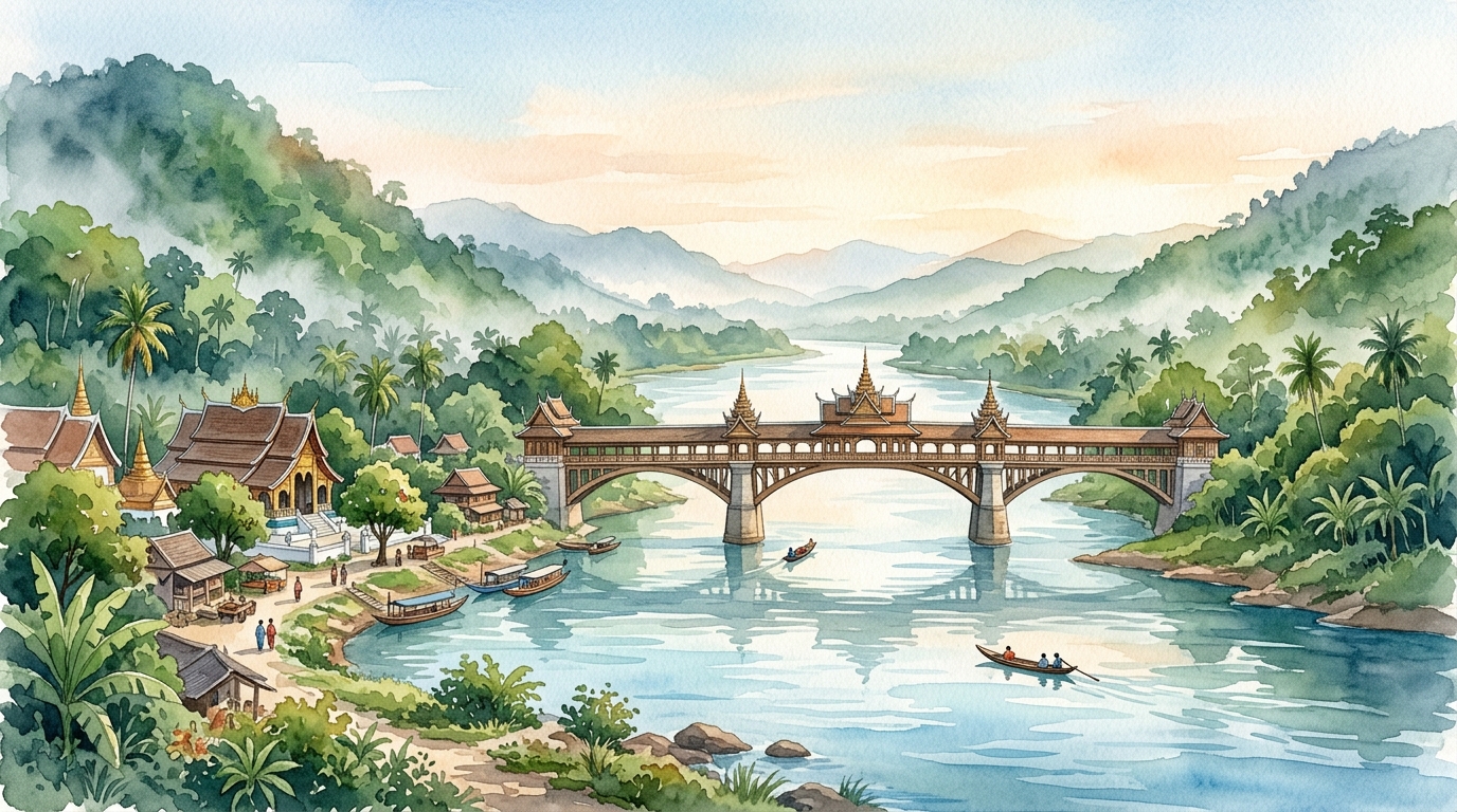 ルアンパバーン・チェンマン橋の建設計画が前進、タイと現地協議を完了し2027年着工・2031年開通へ