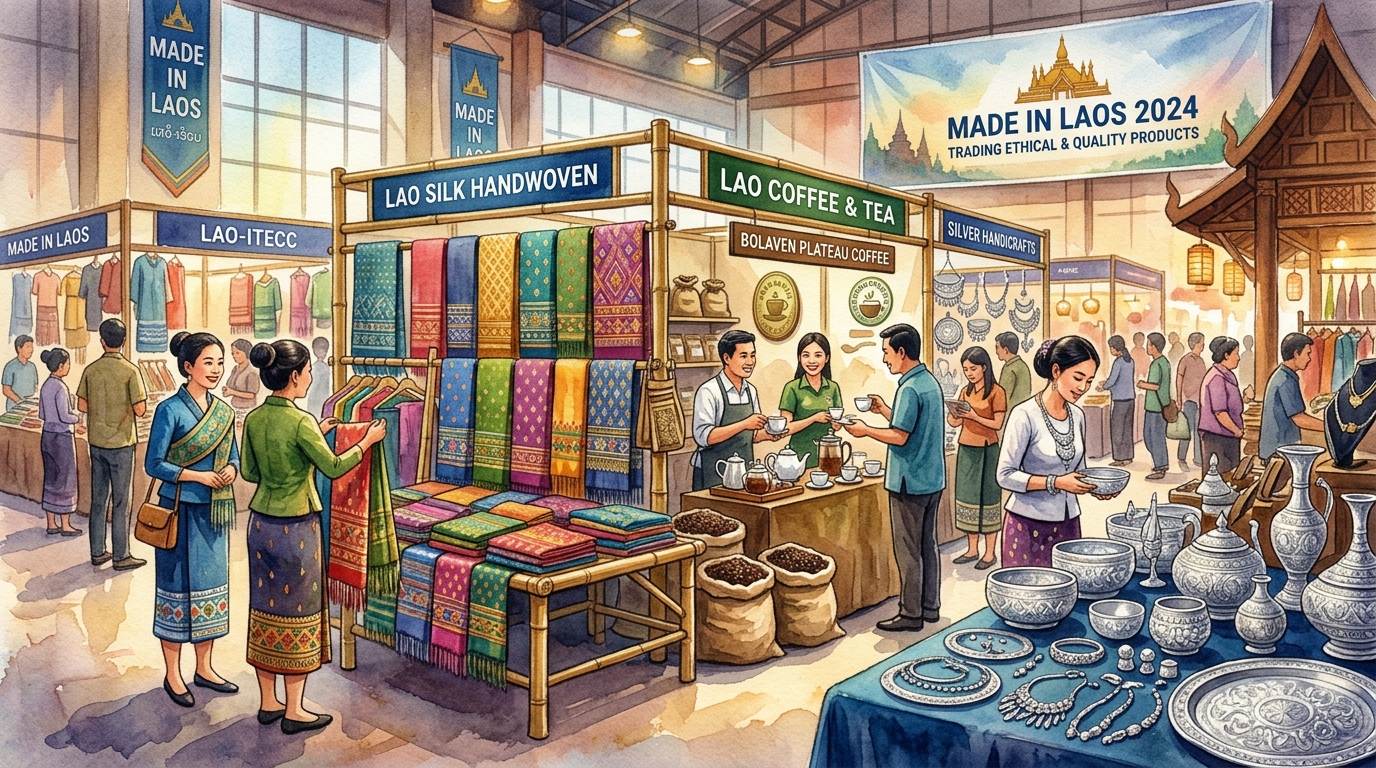 国内産品展示会「メイド・イン・ラオス2026」がビエンチャンで開催、160社が出展し特産品の販路開拓