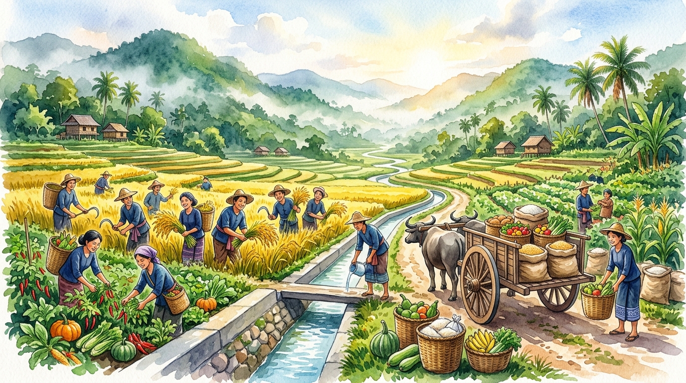 農産物輸入が前年同期比で半減、食料作物生産量は233万トンに達し自給体制が大きく前進