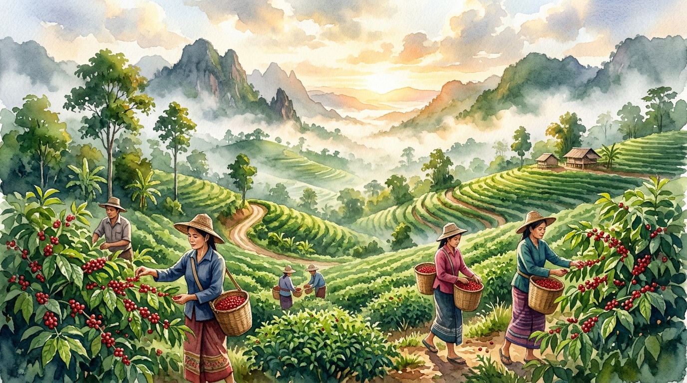 ラオス産高品質コーヒー・茶の輸出拡大へ、ボラウェン高原産を中心に欧州・中国市場への販路開拓を加速