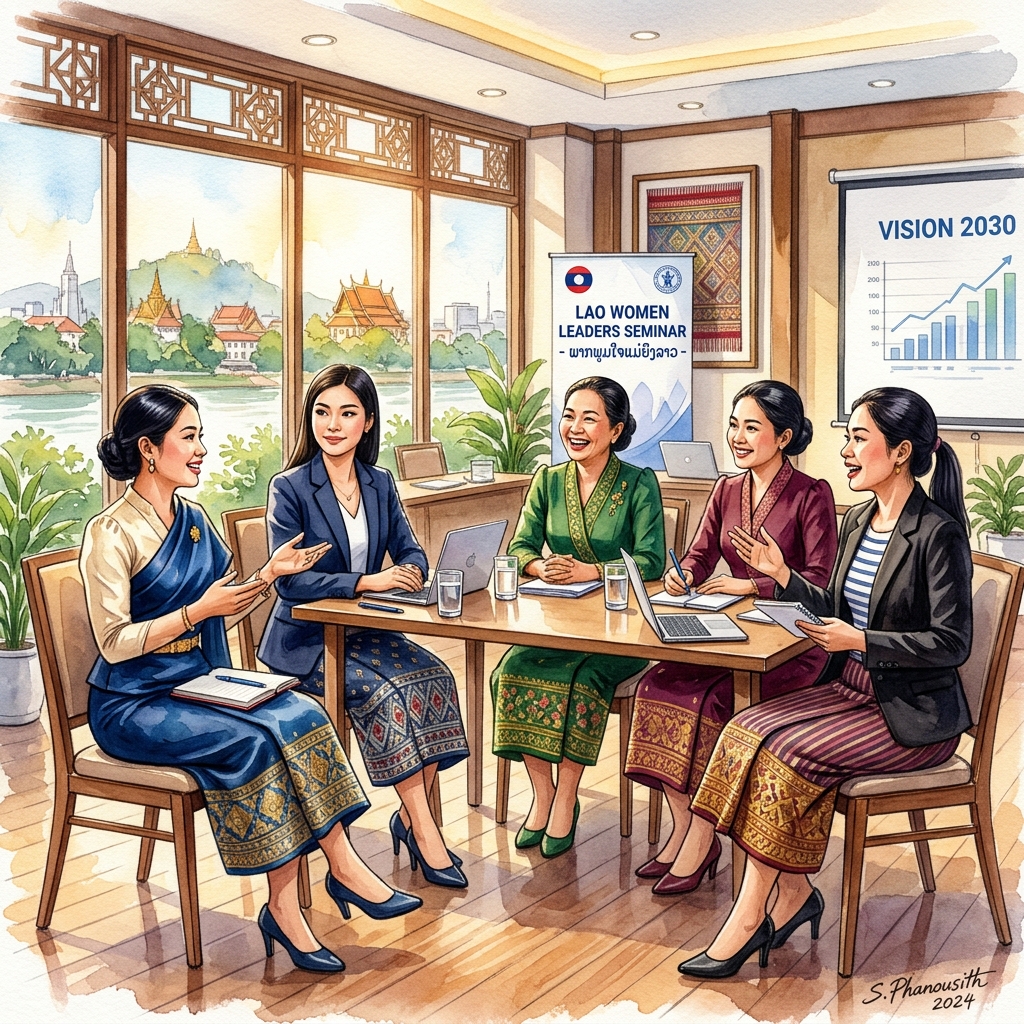 国家母子女性向上委員会とアジア開発銀行、ビエンチャンで女性リーダーシップ育成研修を開催、意思決定への参画拡大へ