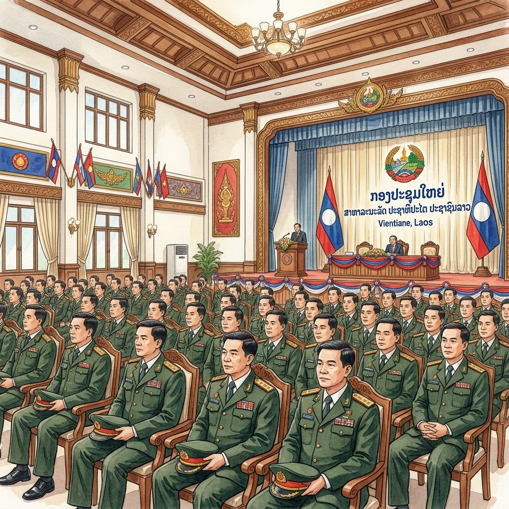 ラオス人民軍政治理論学校、2025-2026学年度の修了式を挙行