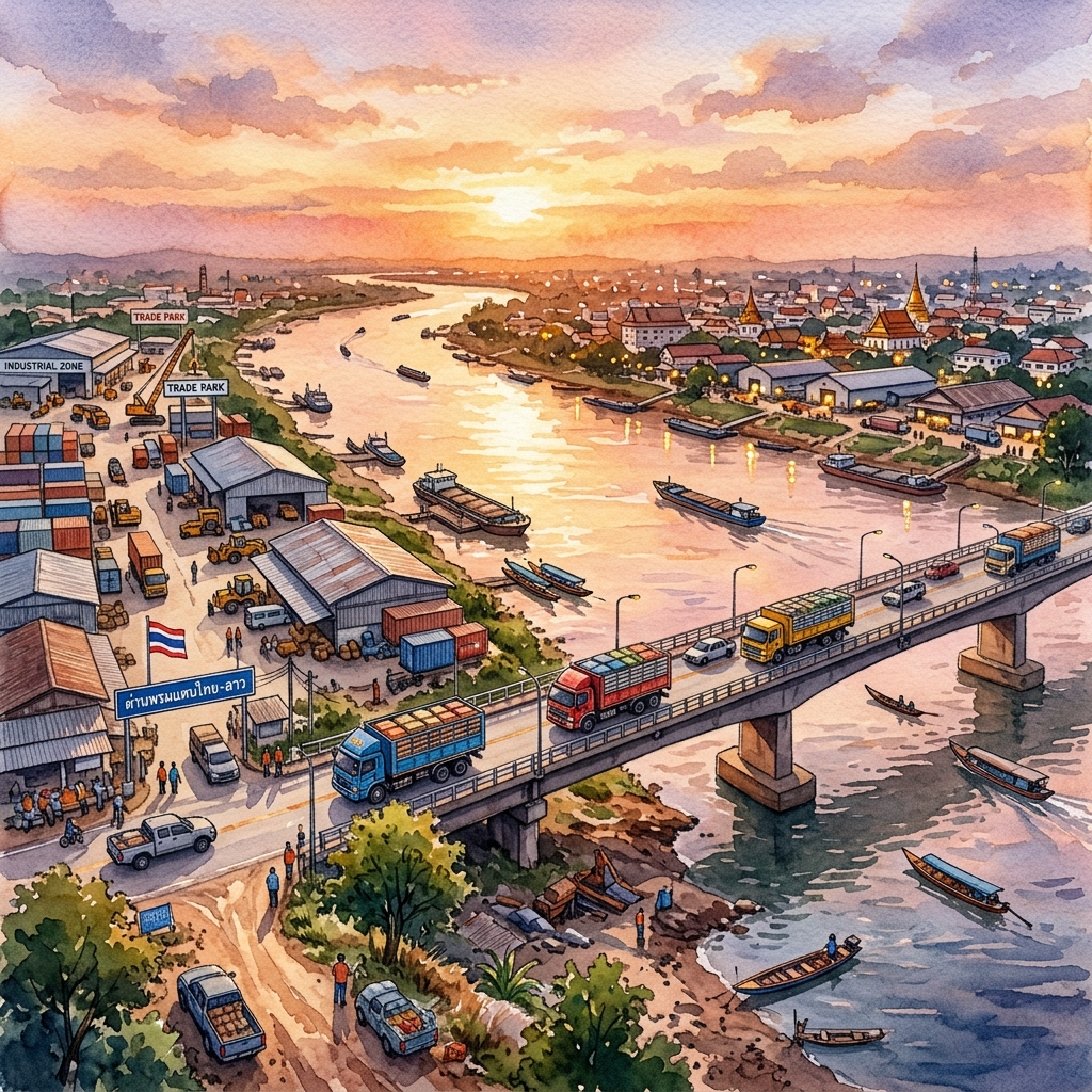 ラオスとタイ、メコン川国境経済特区（SEZ）の統合発展に向け共同開発計画を協議