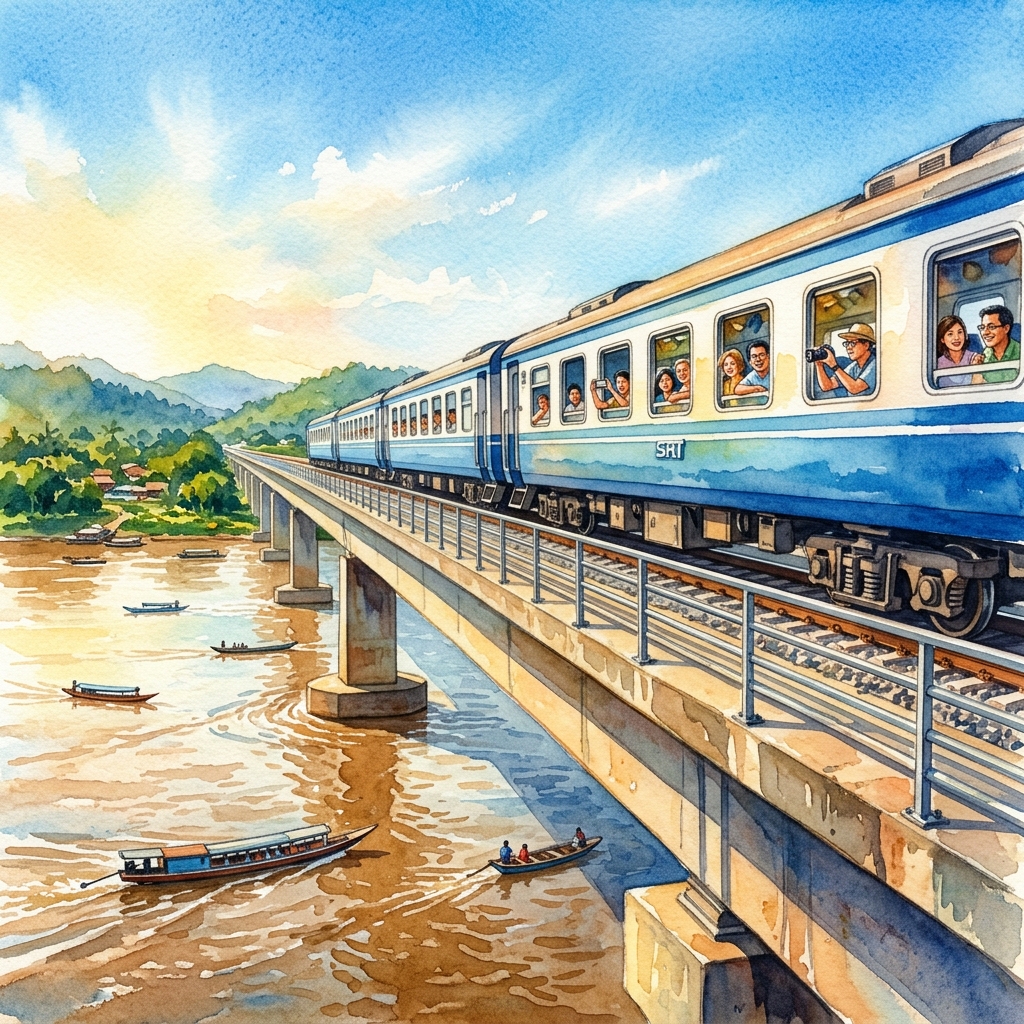 タイ＝ラオス国際旅客列車の往来拡大、オンライン予約開始で両国観光客が急増