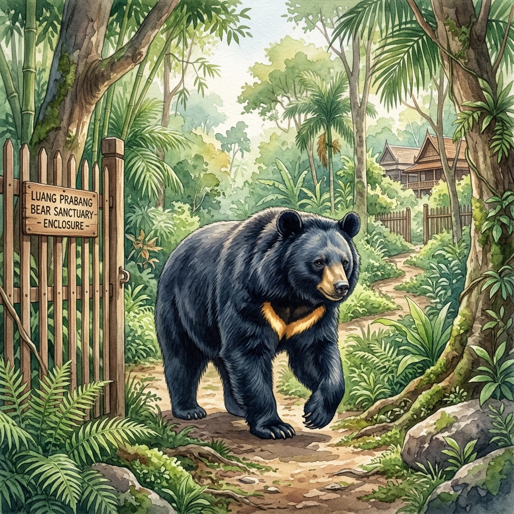 ラオスで史上最大規模の密売拠点を摘発、動物園に偽装された違法農場からツキノワグマ27頭を救出