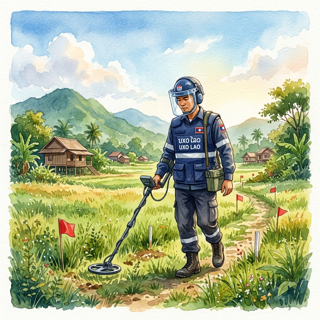 半世紀前の不発弾、今なおラオスの人々を脅かす。各地で不発弾(UXO)撤去活動と安全啓発が継続
