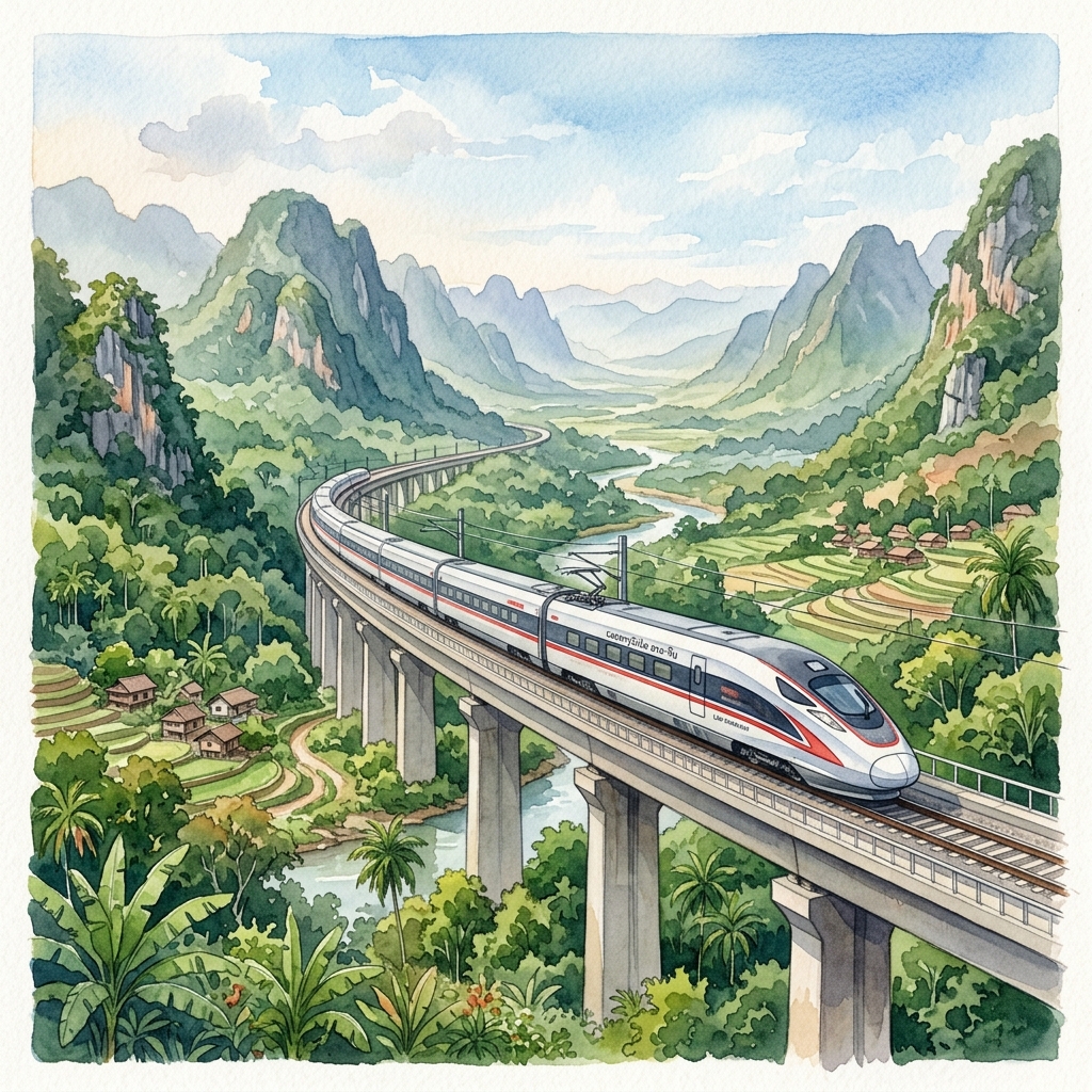 ラオス中国鉄道沿線における中国の影響力拡大と、高まる債務への懸念を海外メディアが指摘