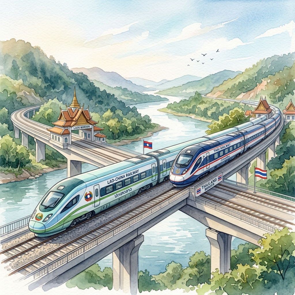 タイの高速鉄道網拡張により、ラオス中国鉄道と接続する広域交通ネットワーク構想が前進