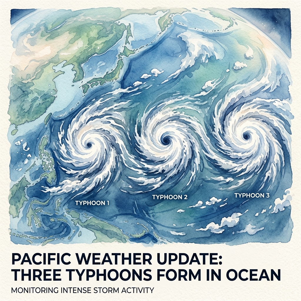 台風「チャンホン」が発生、西太平洋で3つの熱帯低気圧が同時発生の異例事態