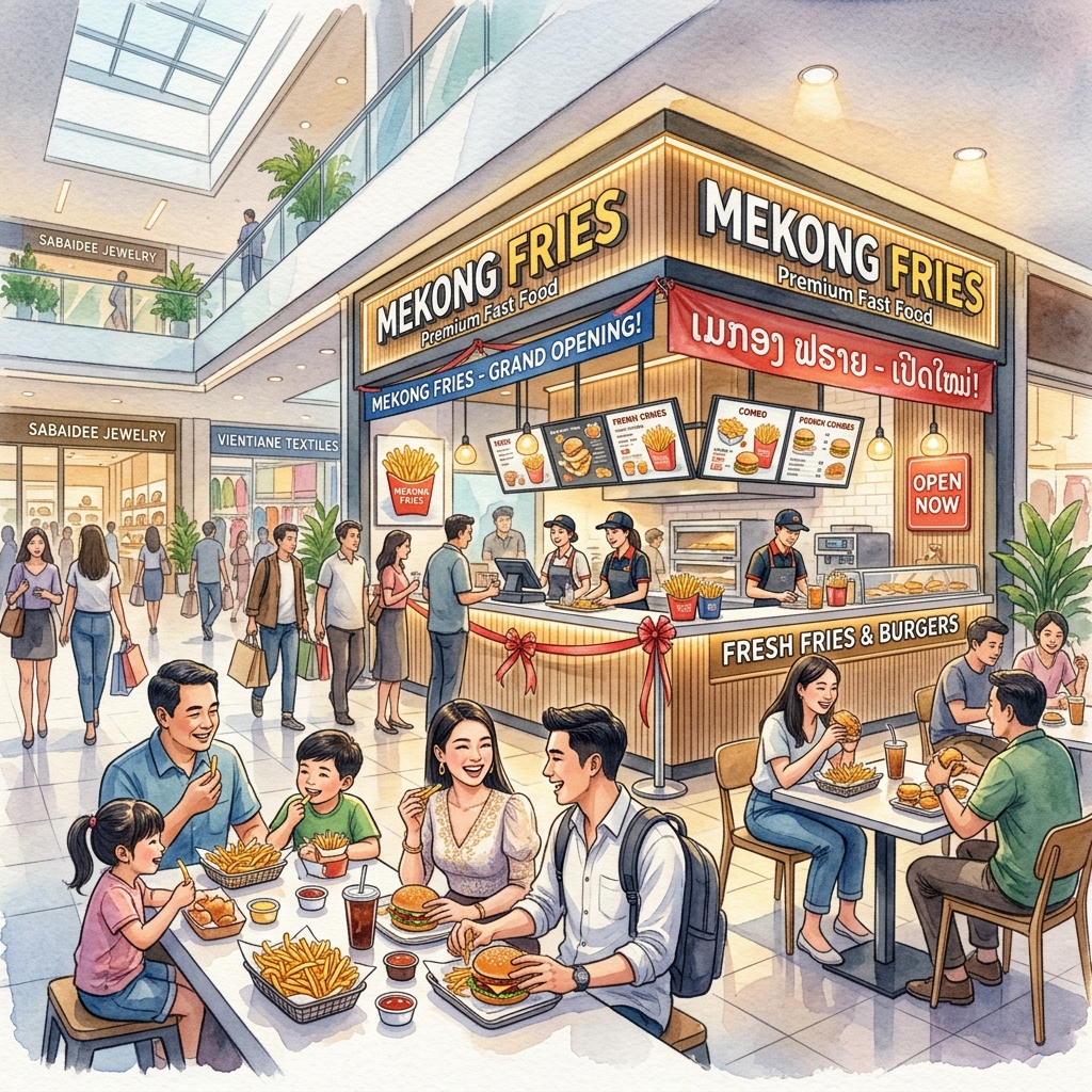 ポテトコーナーがビエンチャンに新店舗をオープン、ラオスでの事業を拡大