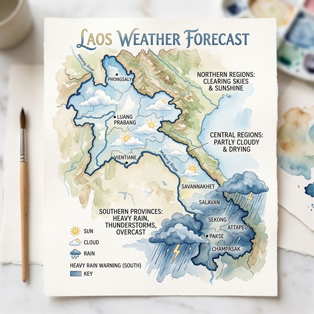 全国の降雨量は減るが南部では依然として多い 2026年8月14日の天気予報