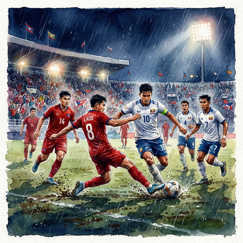 サッカーU-19東南アジア選手権:ラオス代表、ミャンマーとの9ゴールの激闘の末に惜敗
