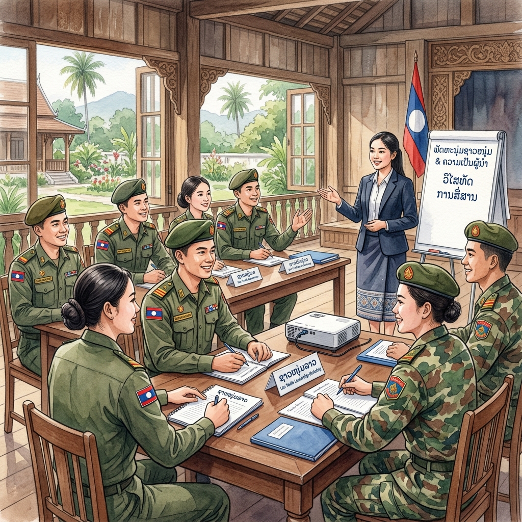ラオス人民軍青年局、部隊内における青年育成活動指針を展開