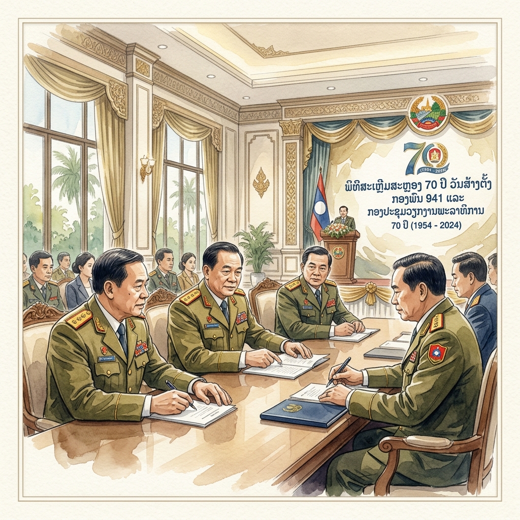 ラオス人民軍第941大隊、軍後方支援部門創設70周年を祝う記念講演会を開催