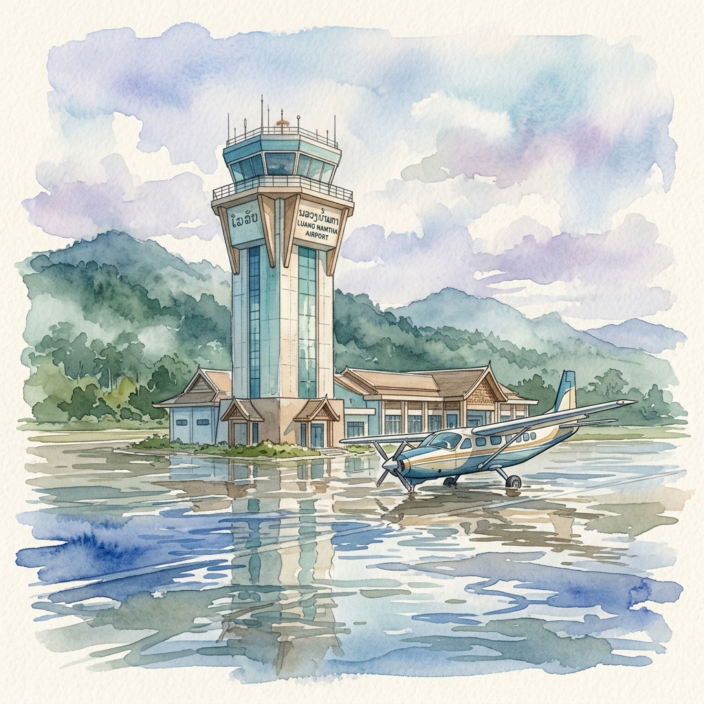 ルアンナムター空港の冠水が隣接県へも波及、ラオス航空がビエンチャン便の代替手続と安全確保措置を発表