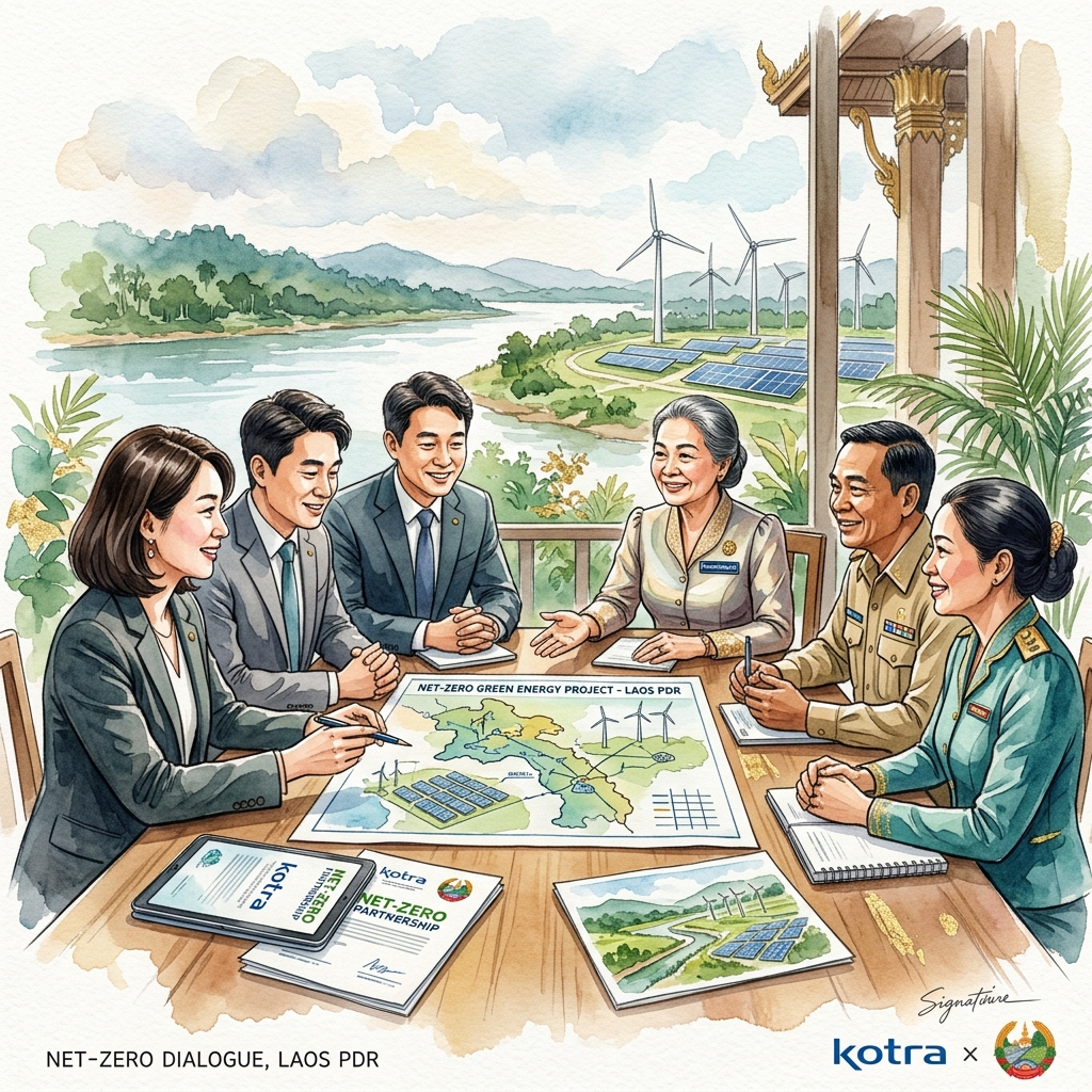 大韓貿易投資振興公社（KOTRA）、ビエンチャンにて「ラオス・ネットゼロ（Net-Zero）協力パートナーシップ」を開催