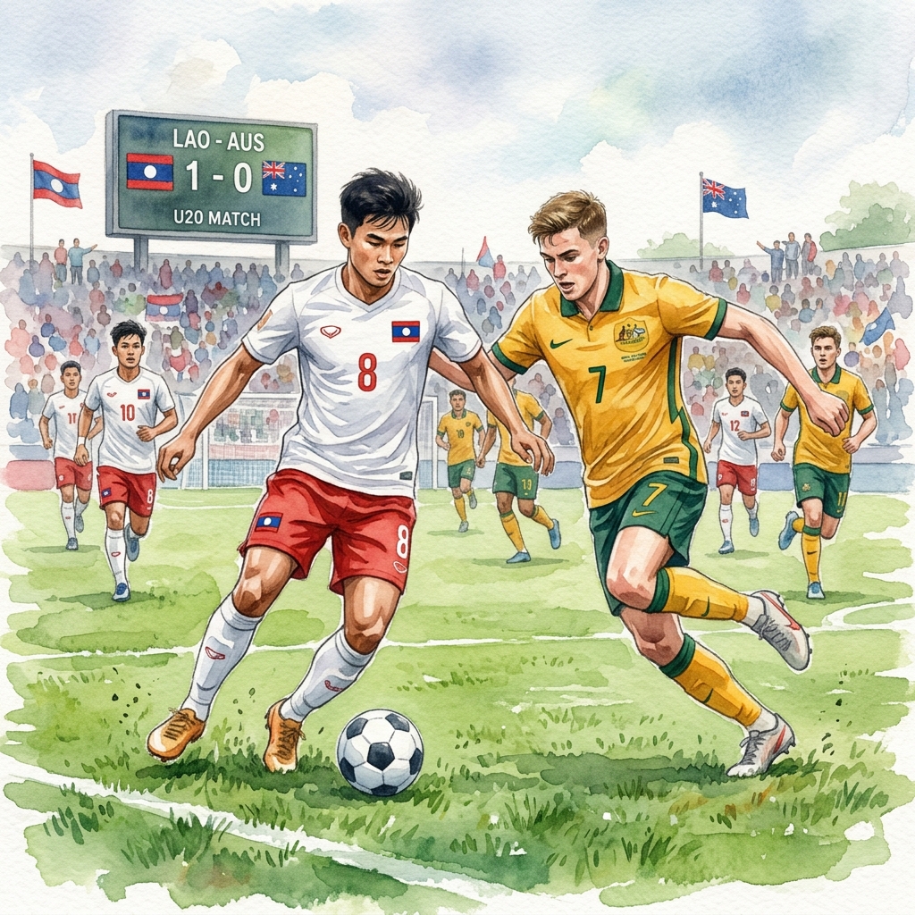AFC U20アジアカップ予選、ラオスU20代表が強豪オーストラリア代表と対戦し0-2で健闘