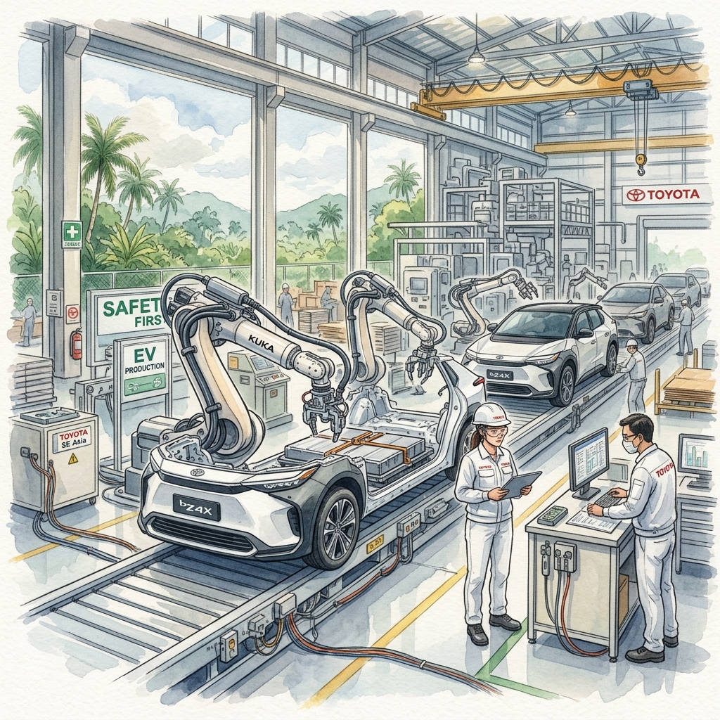 トヨタ自動車（Toyota）、ベトナムへ2億8300万米ドルの追加投資を実施しEV（電気自動車）生産拠点を大幅拡張