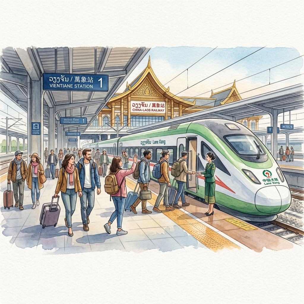 中国ラオス鉄道の国際旅客列車利用者が急増、東南アジアの観光客がビエンチャンから雲南省へのレール旅を満喫