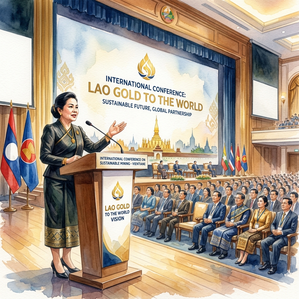ビエンチャンでフォーラム開催、「ラオス産金のグローバル市場展開と将来構想（Lao Gold to the World）」を議論