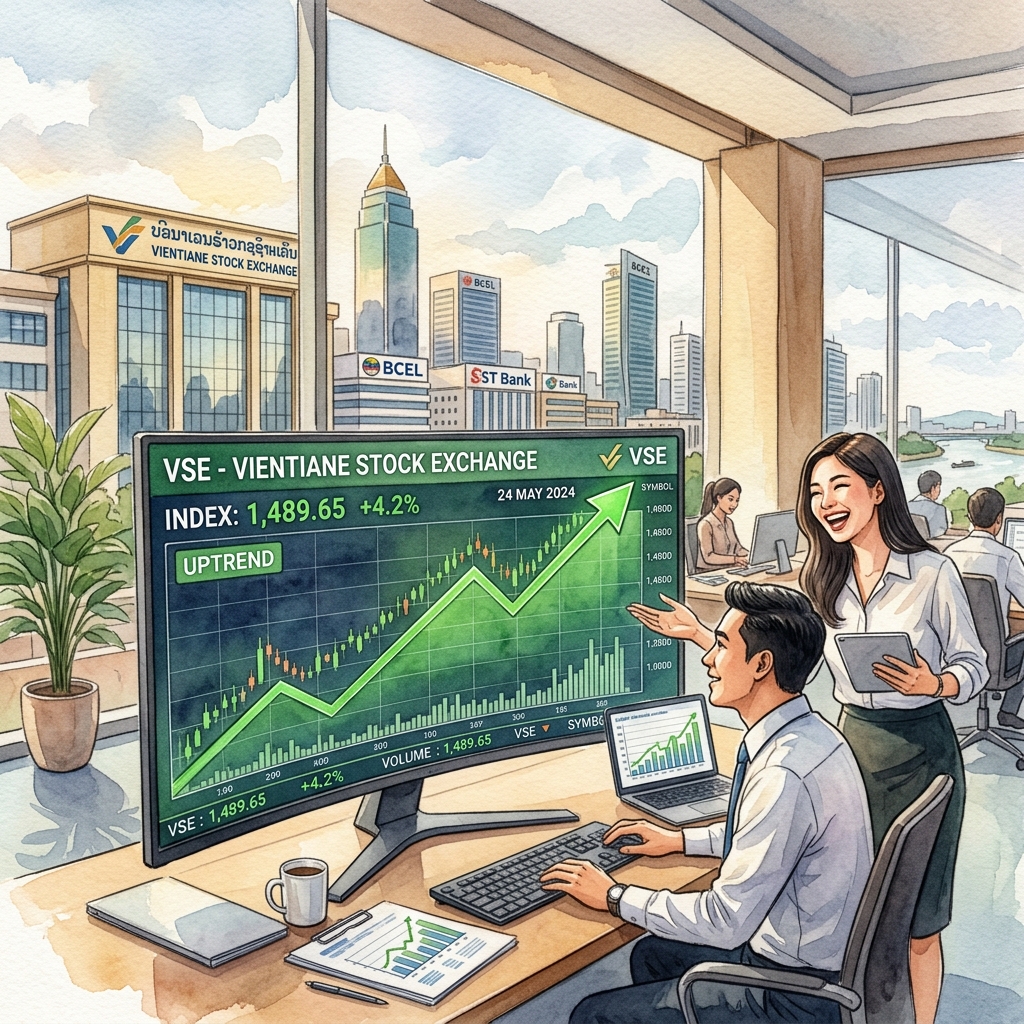 TradingView報道：ラオス証券取引所（LSX）指数が過去12ヶ月の最高値を更新、外資流入と配当利回り期待で市場が活性化