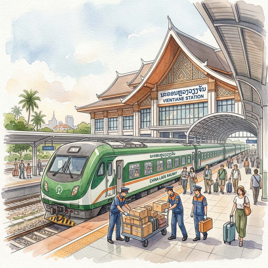 中国・ラオス鉄道、ラオス区間で「手荷物・小口荷物専用輸送サービス」を正式開始。旅客・貨物分離で輸送効率を大幅向上